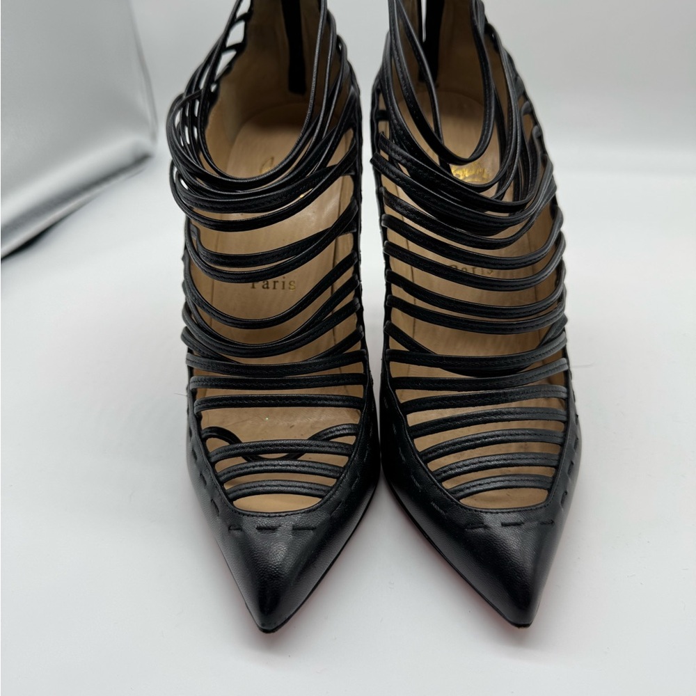 Excellent Condition Christian Louboutin Black Gortik